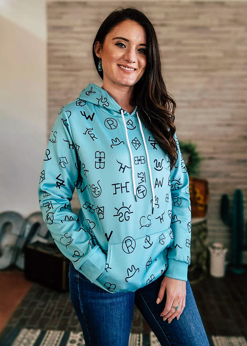 Turquoise Brands Hoodie