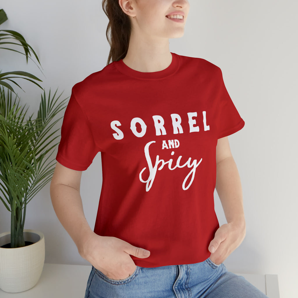 Sorrel & Spicy Short Sleeve Tee Horse Color Shirt Printify Red XS 