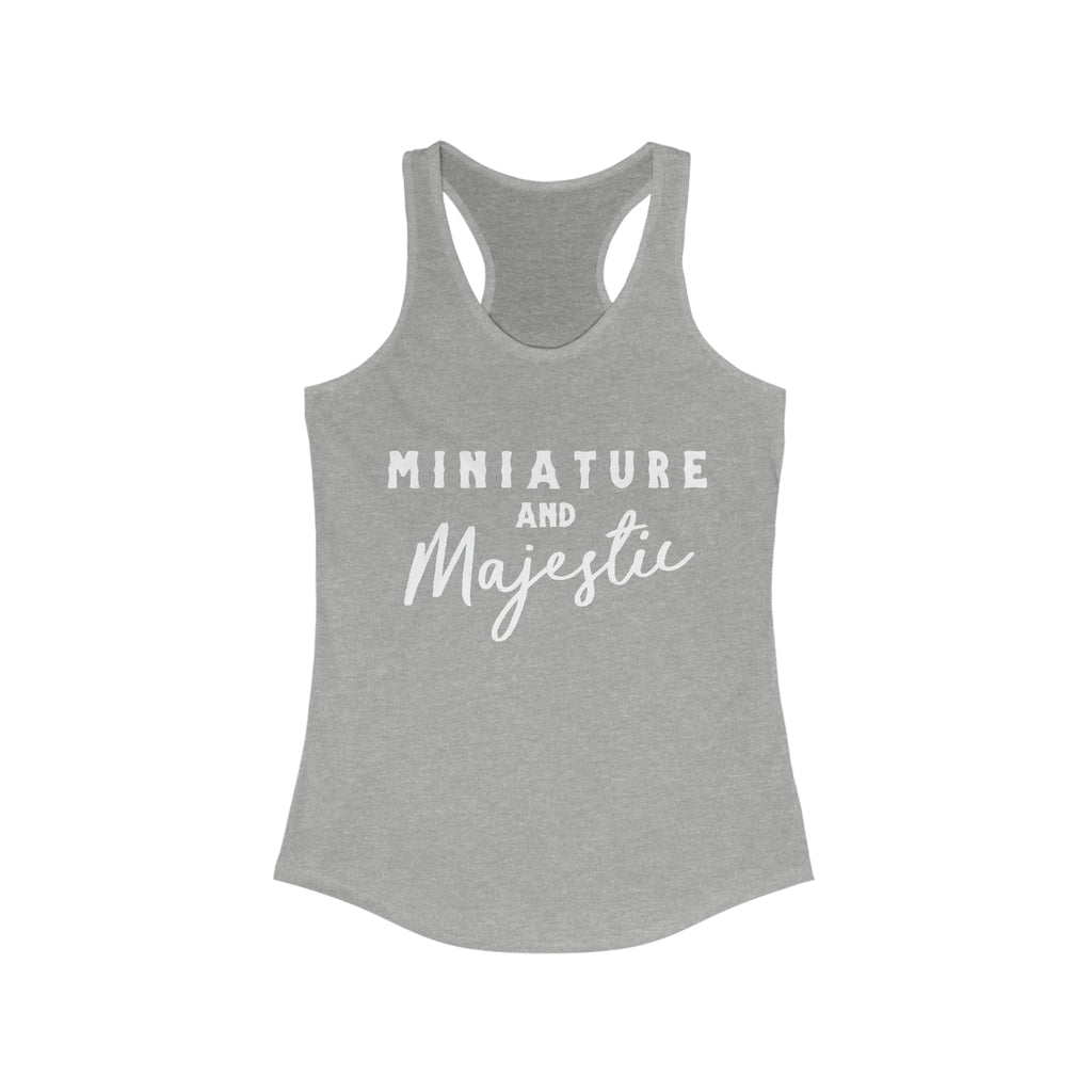 Miniature & Majestic Racerback Tank Horse Color Shirts Printify XS Heather Grey 