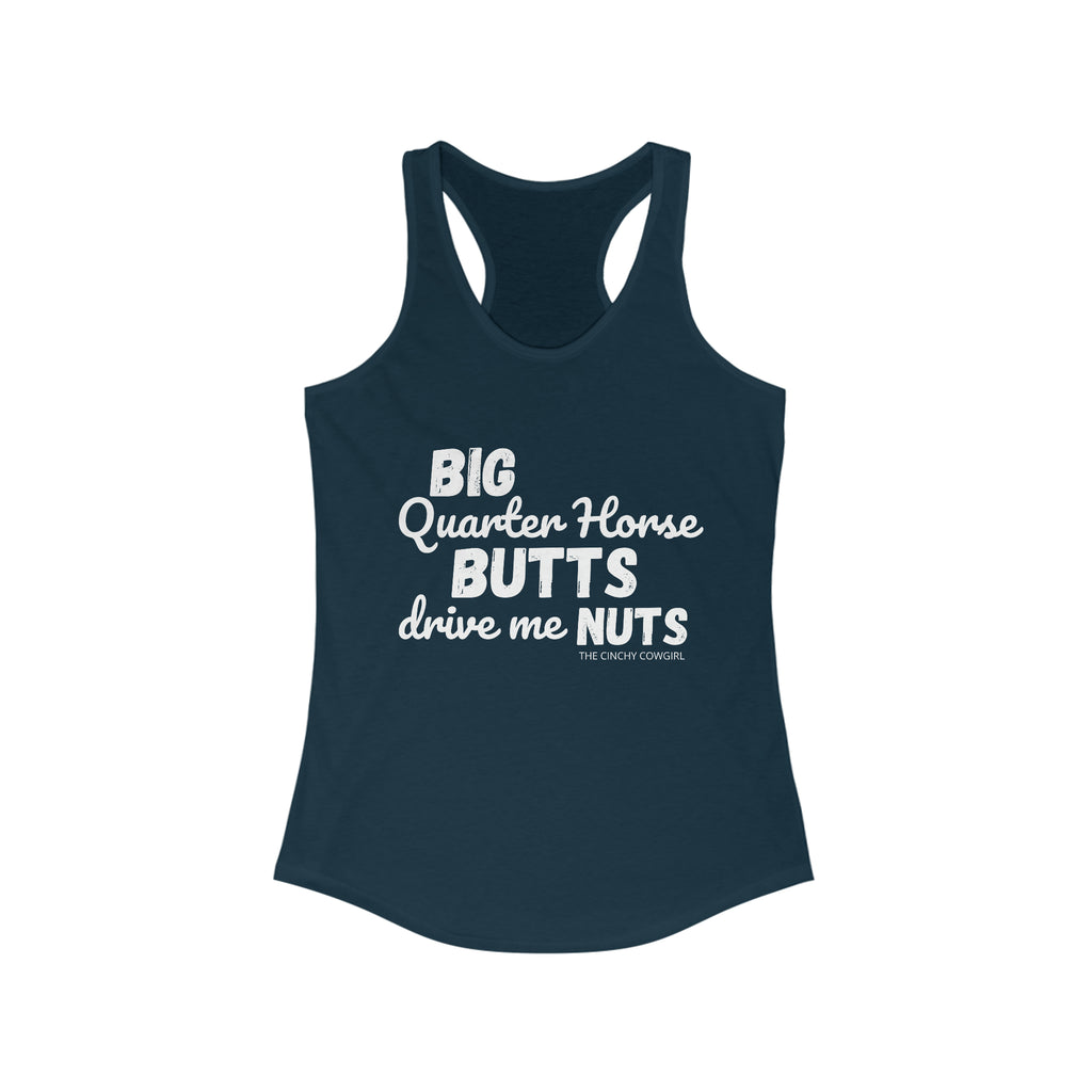 Quarter Horse Butts Racerback Tank tcc graphic tee Printify XS Solid Midnight Navy