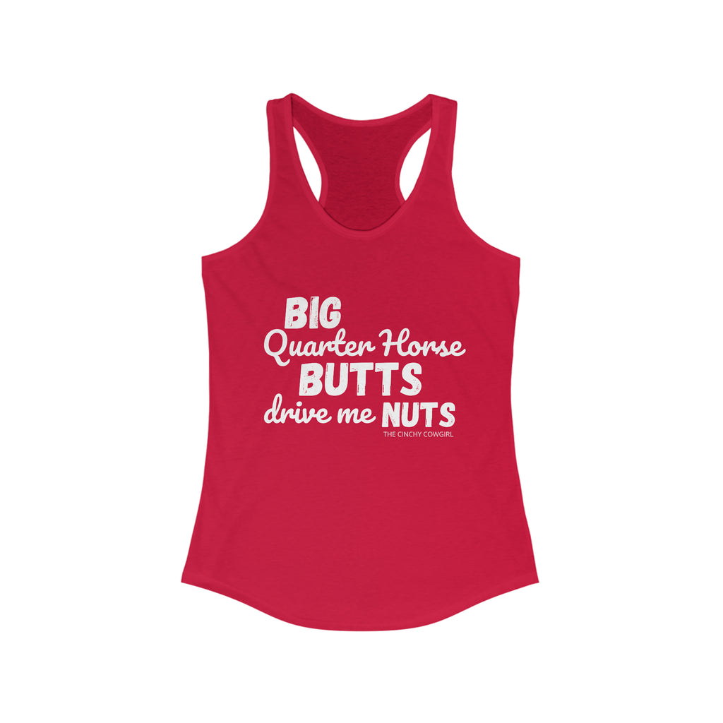 Quarter Horse Butts Racerback Tank tcc graphic tee Printify XS Solid Red