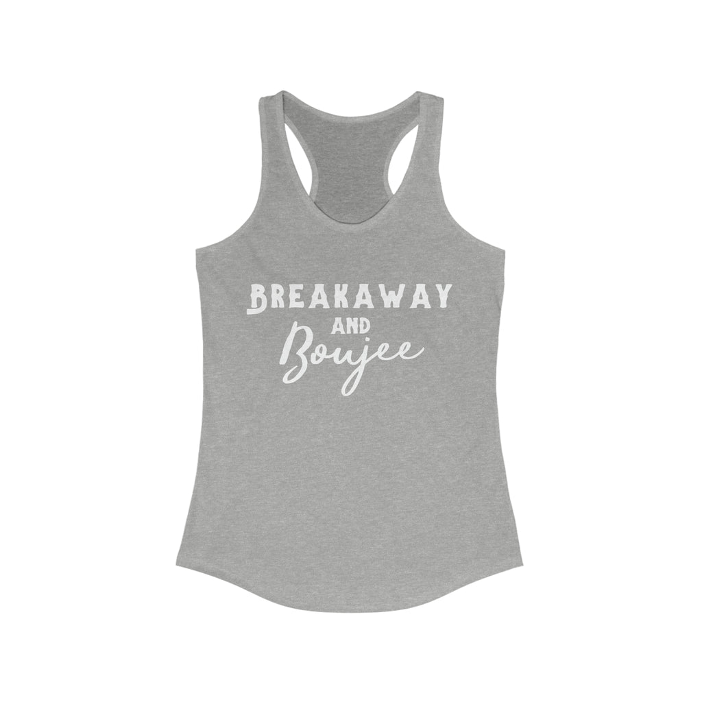 Breakaway & Boujee Racerback Tank Horse Riding Discipline Tee Printify XS Heather Grey 