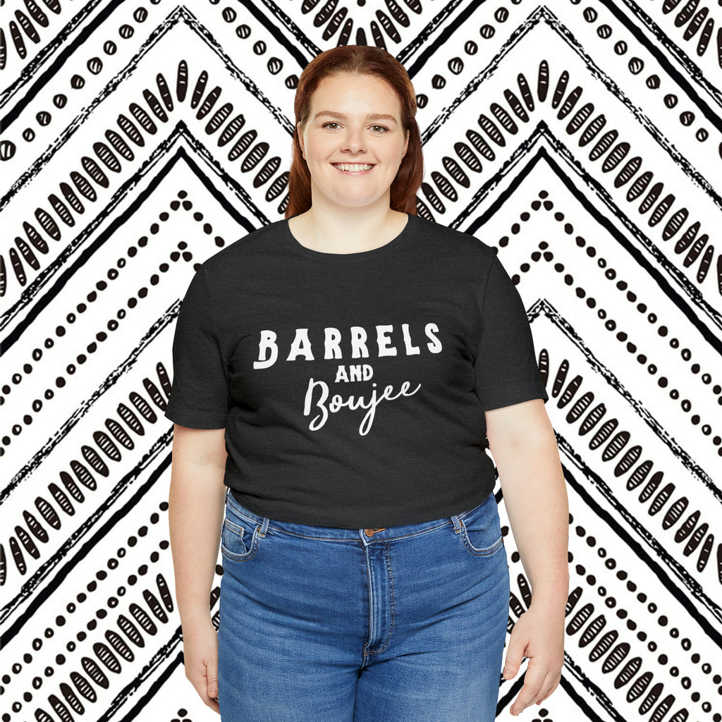 Barrels & Boujee Short Sleeve Tee Horse Riding Discipline Tee Printify   