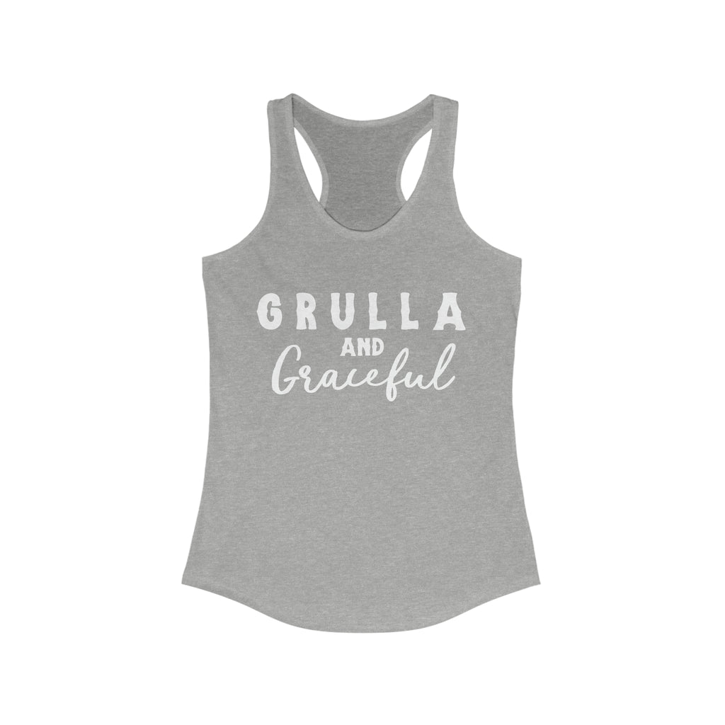 Grulla & Graceful Racerback Tank Horse Color Shirts Printify XS Heather Grey 