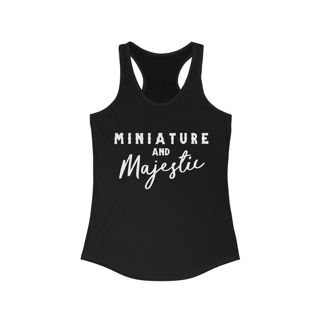 Miniature & Majestic Racerback Tank Horse Color Shirts Printify XS Solid Black