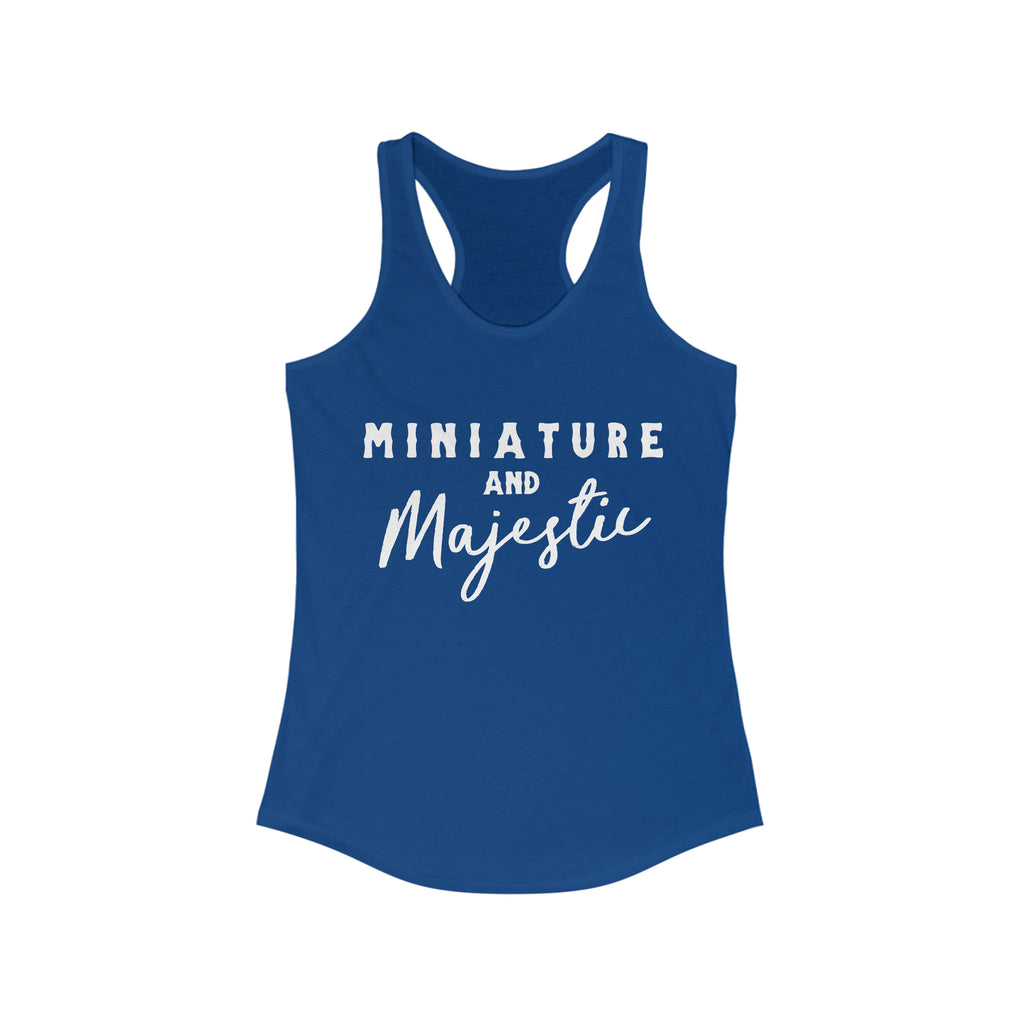 Miniature & Majestic Racerback Tank Horse Color Shirts Printify XS Solid Royal