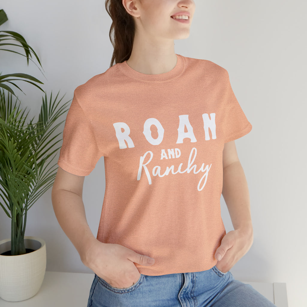 Roan & Ranchy Short Sleeve Tee Horse Color Shirt Printify Heather Peach XS 