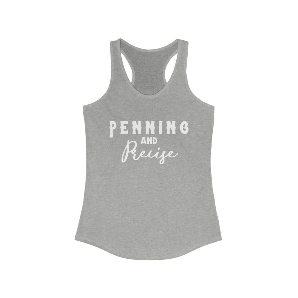 Penning & Precise Racerback Tank Horse Riding Discipline Tee Printify XS Heather Grey 