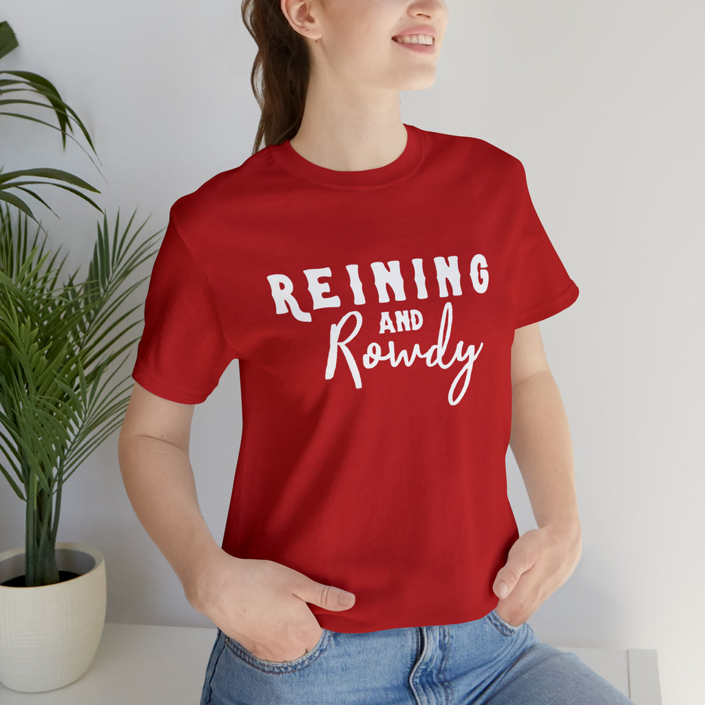 Reining & Rowdy Short Sleeve Tee Horse Riding Discipline Tee Printify Red XS 