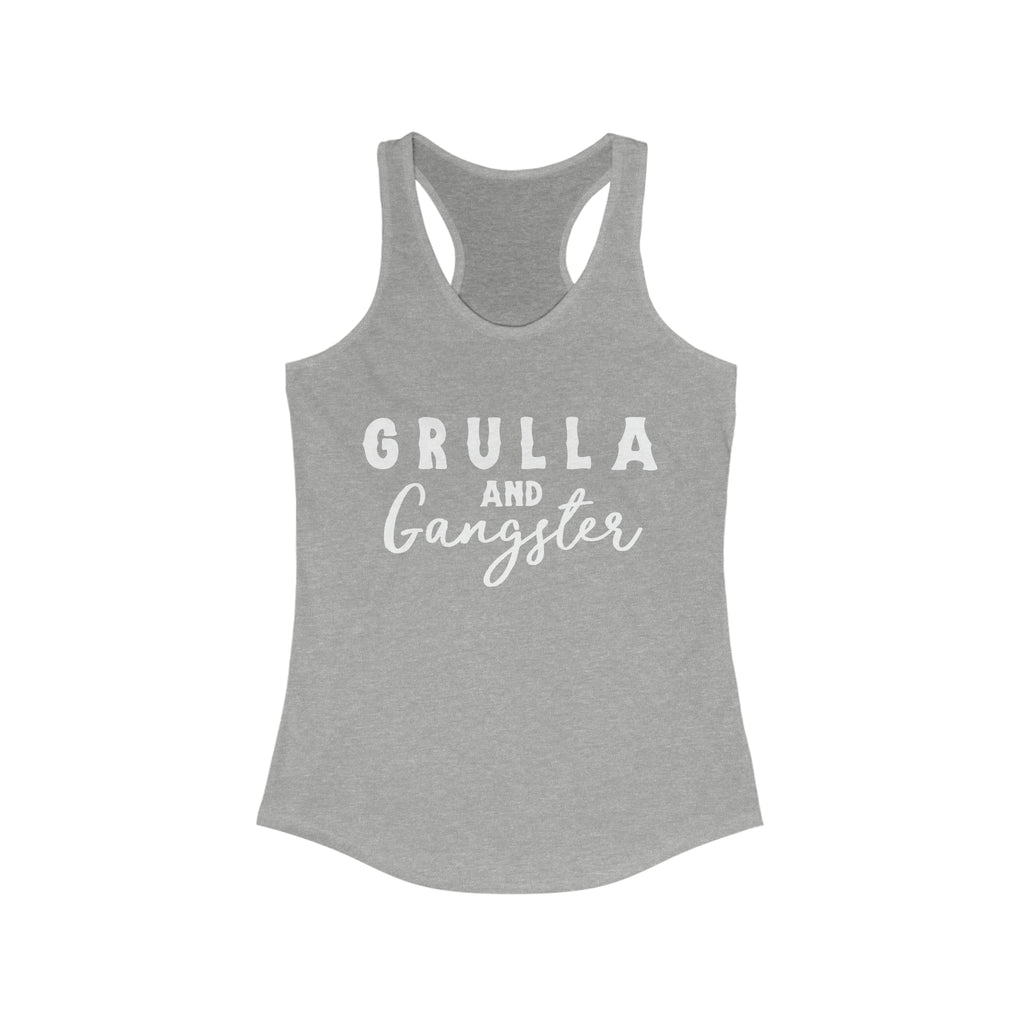 Grulla & Gangster Racerback Tank Horse Color Shirts Printify XS Heather Grey 