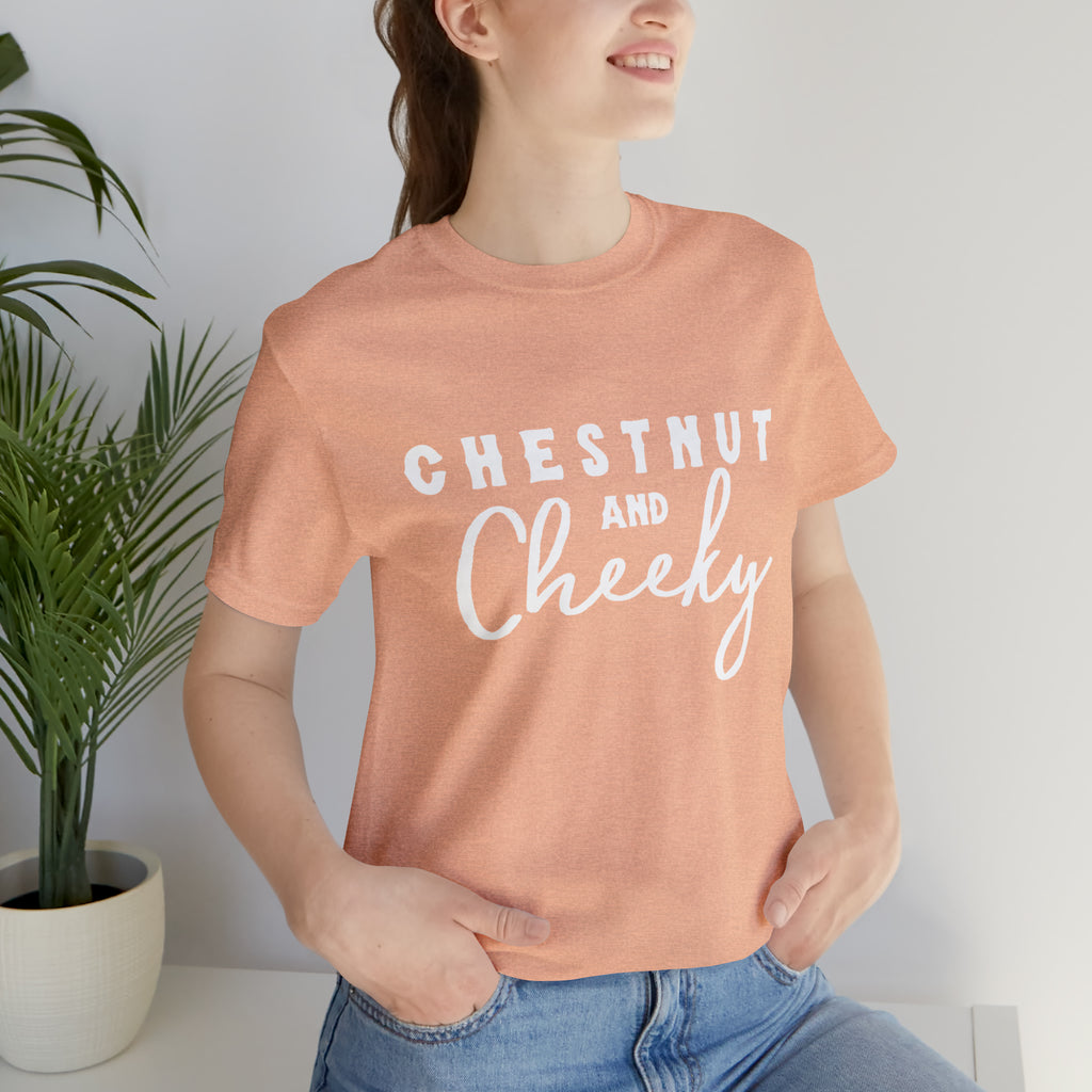 Chestnut & Cheeky Short Sleeve Tee Horse Color Shirt Printify Heather Peach XS 