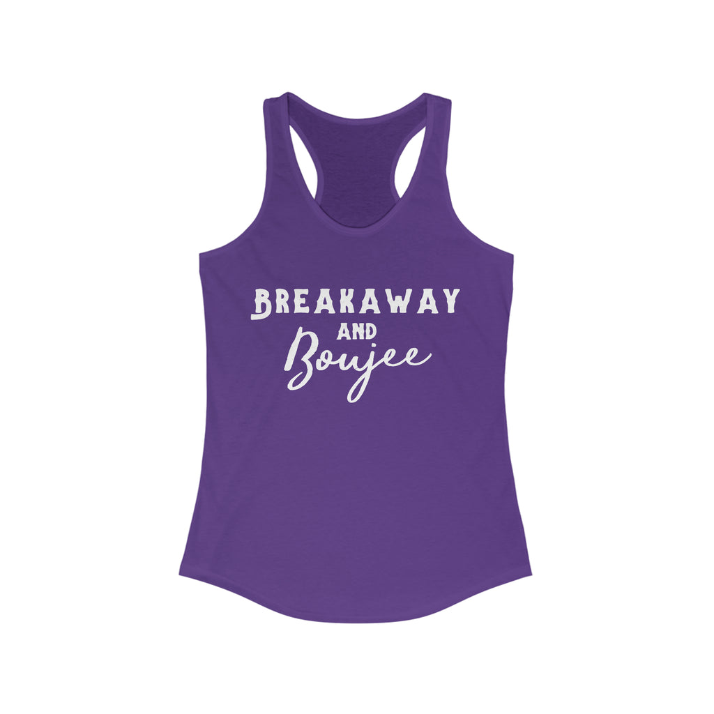 Breakaway & Boujee Racerback Tank Horse Riding Discipline Tee Printify XS Solid Purple Rush 