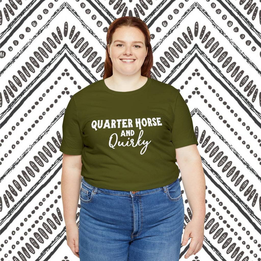 Quarter Horse & Quirky Short Sleeve Tee Horse Color Shirt Printify   