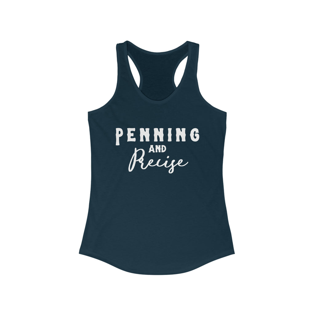 Penning & Precise Racerback Tank Horse Riding Discipline Tee Printify XS Solid Midnight Navy 