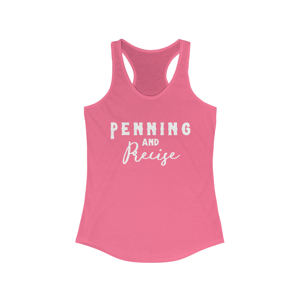 Penning & Precise Racerback Tank Horse Riding Discipline Tee Printify XS Solid Hot Pink 