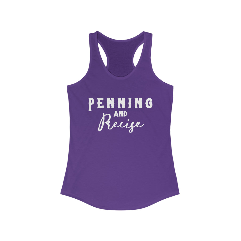 Penning & Precise Racerback Tank Horse Riding Discipline Tee Printify XS Solid Purple Rush 