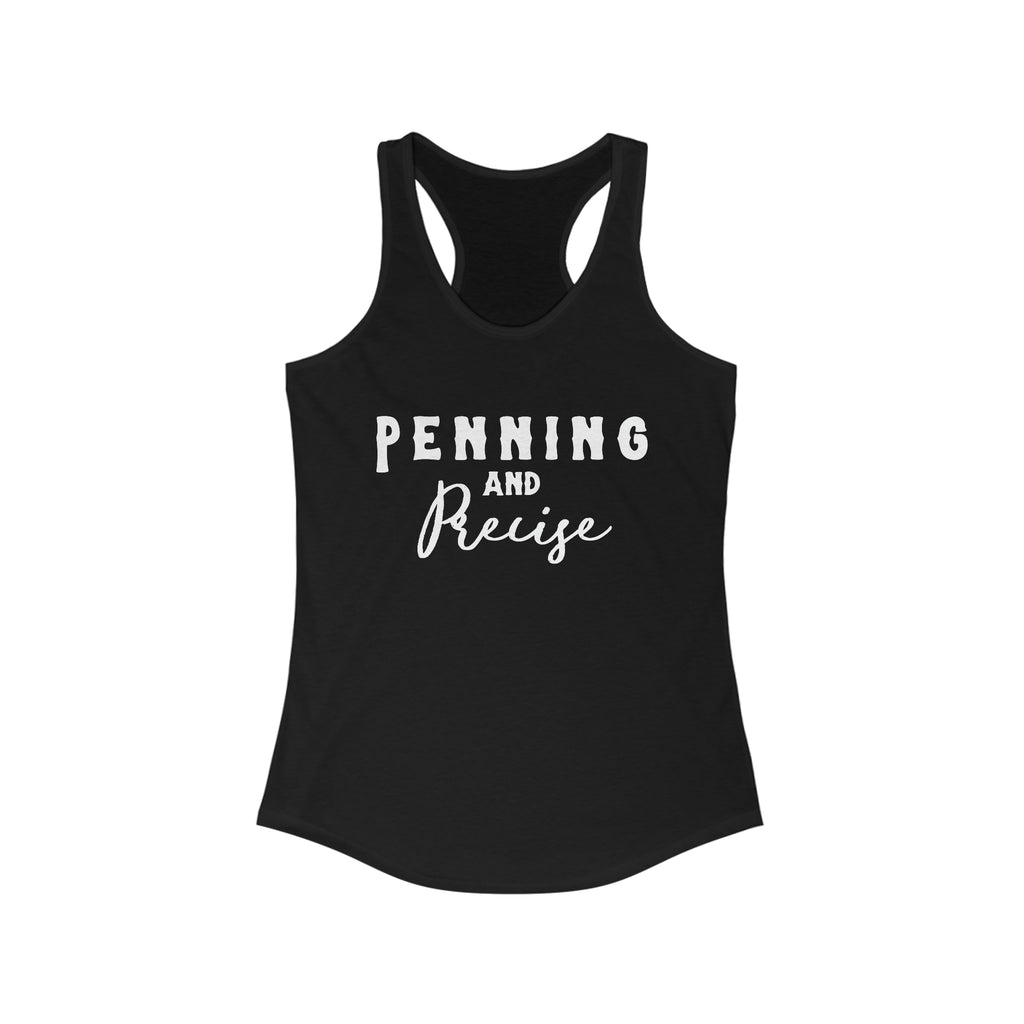 Penning & Precise Racerback Tank Horse Riding Discipline Tee Printify XS Solid Black 