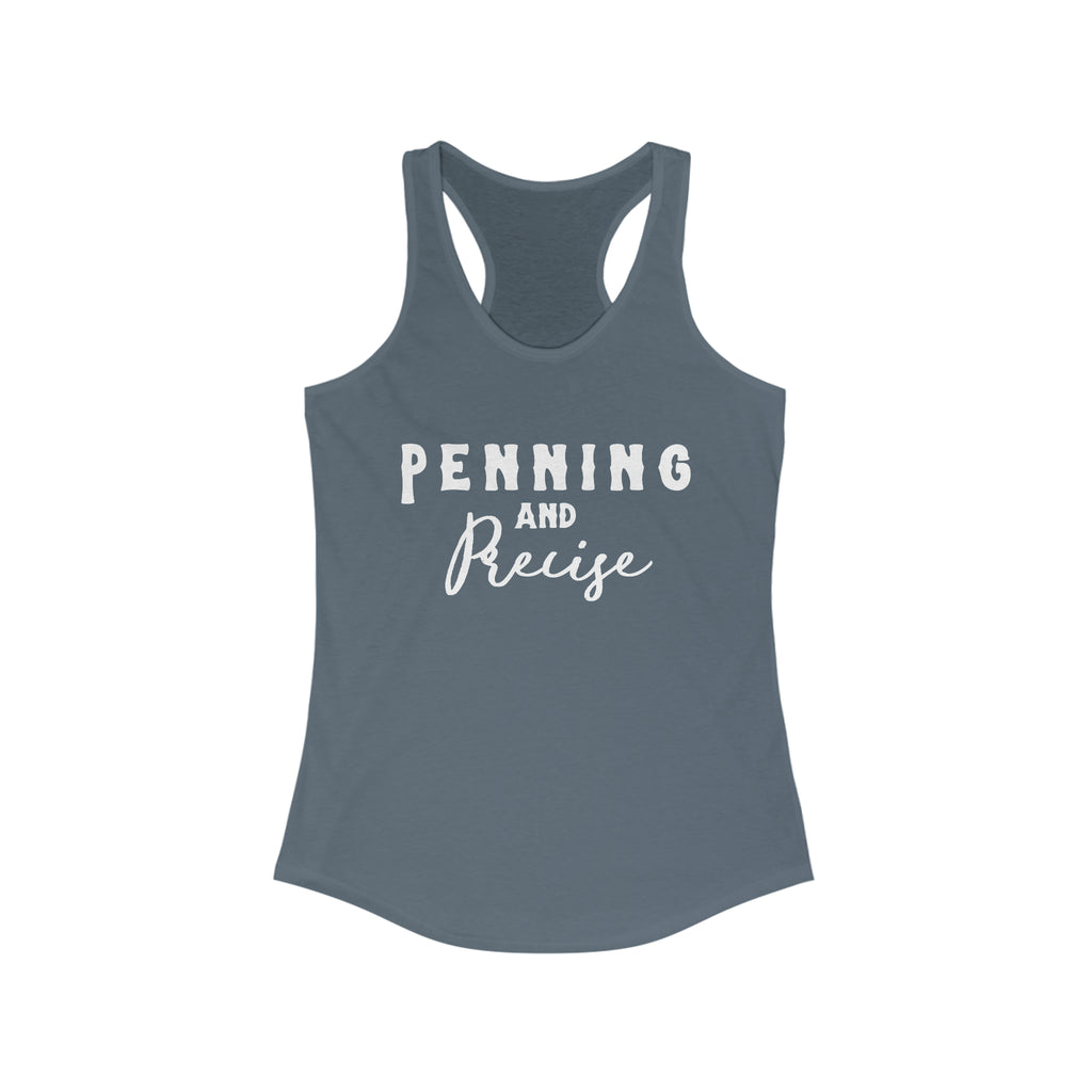 Penning & Precise Racerback Tank Horse Riding Discipline Tee Printify XS Solid Indigo 