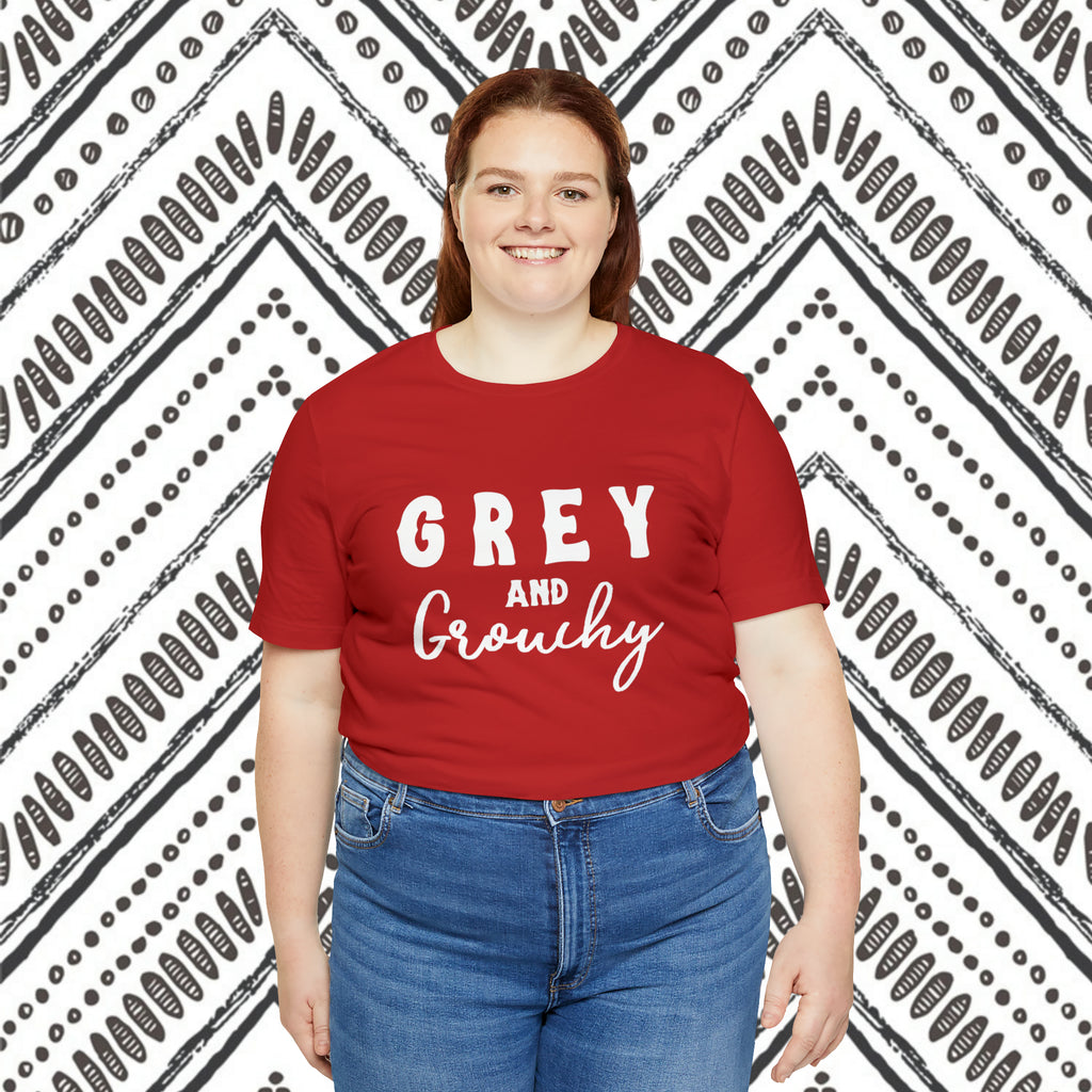 Grey & Grouchy Short Sleeve Tee Horse Color Shirt Printify   