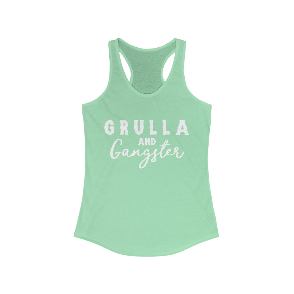 Grulla & Gangster Racerback Tank Horse Color Shirts Printify XS Solid Mint 