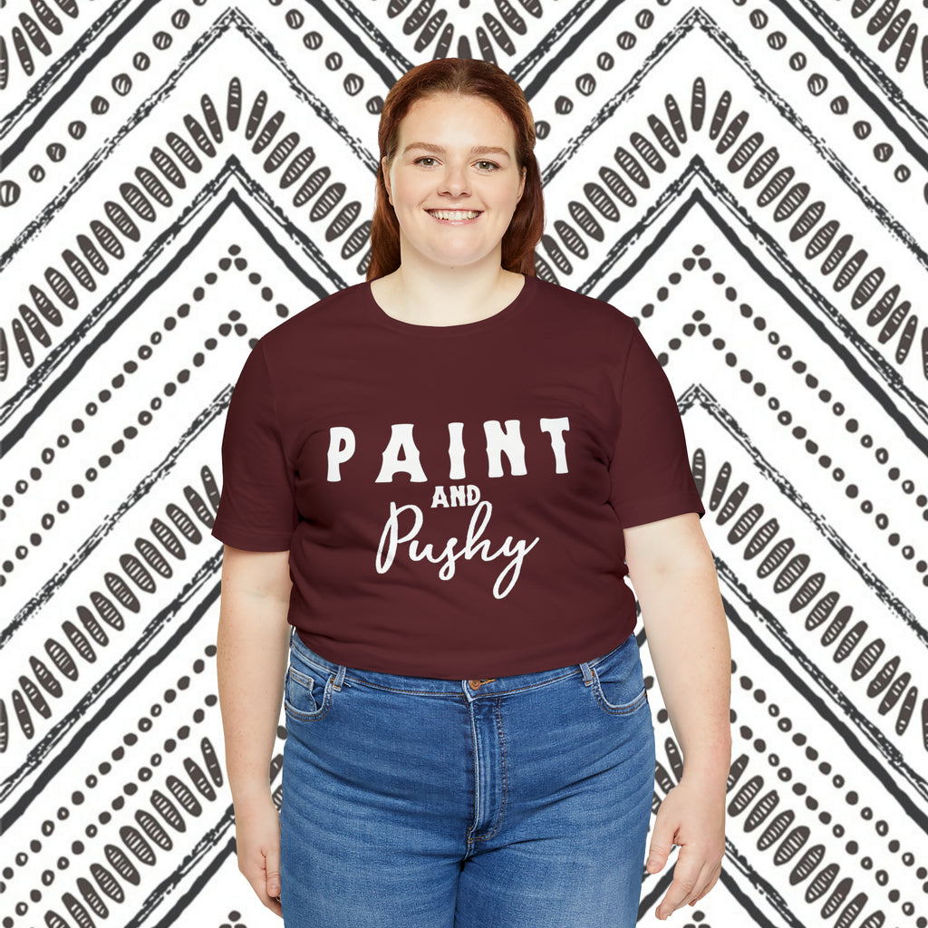 Paint & Pushy Short Sleeve Tee Horse Color Shirt Printify   