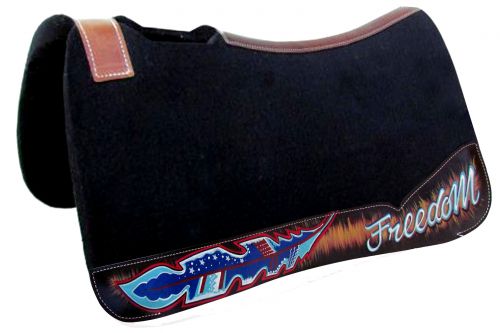 Freedom Black Felt Saddle Pad western saddle pad Shiloh   