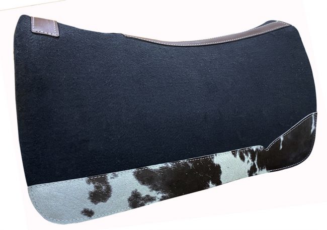 Black Cowhide Felt Saddle Pad western saddle pad Shiloh   