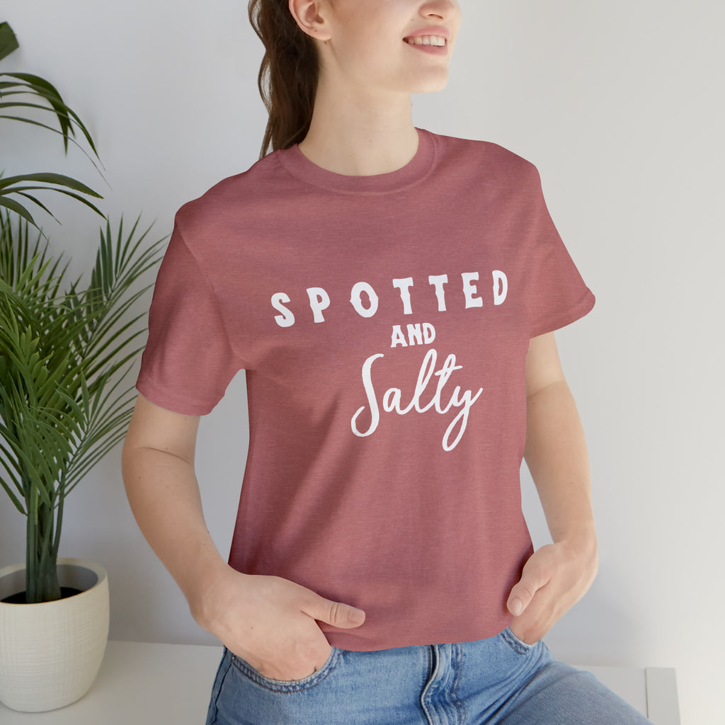 Spotted & Salty Short Sleeve Tee Horse Color Shirt Printify Heather Mauve XS 