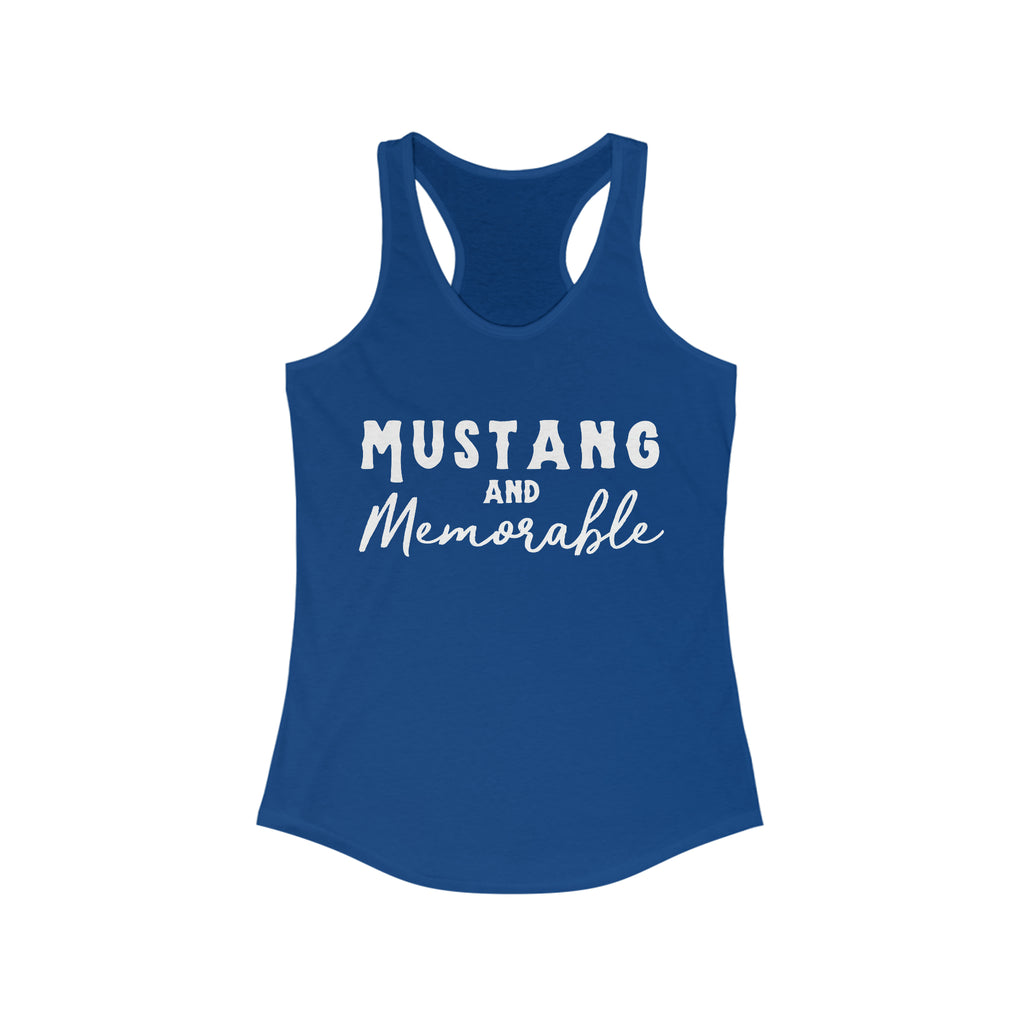 Mustang & Memorable Racerback Tank Horse Color Shirts Printify XS Solid Royal 