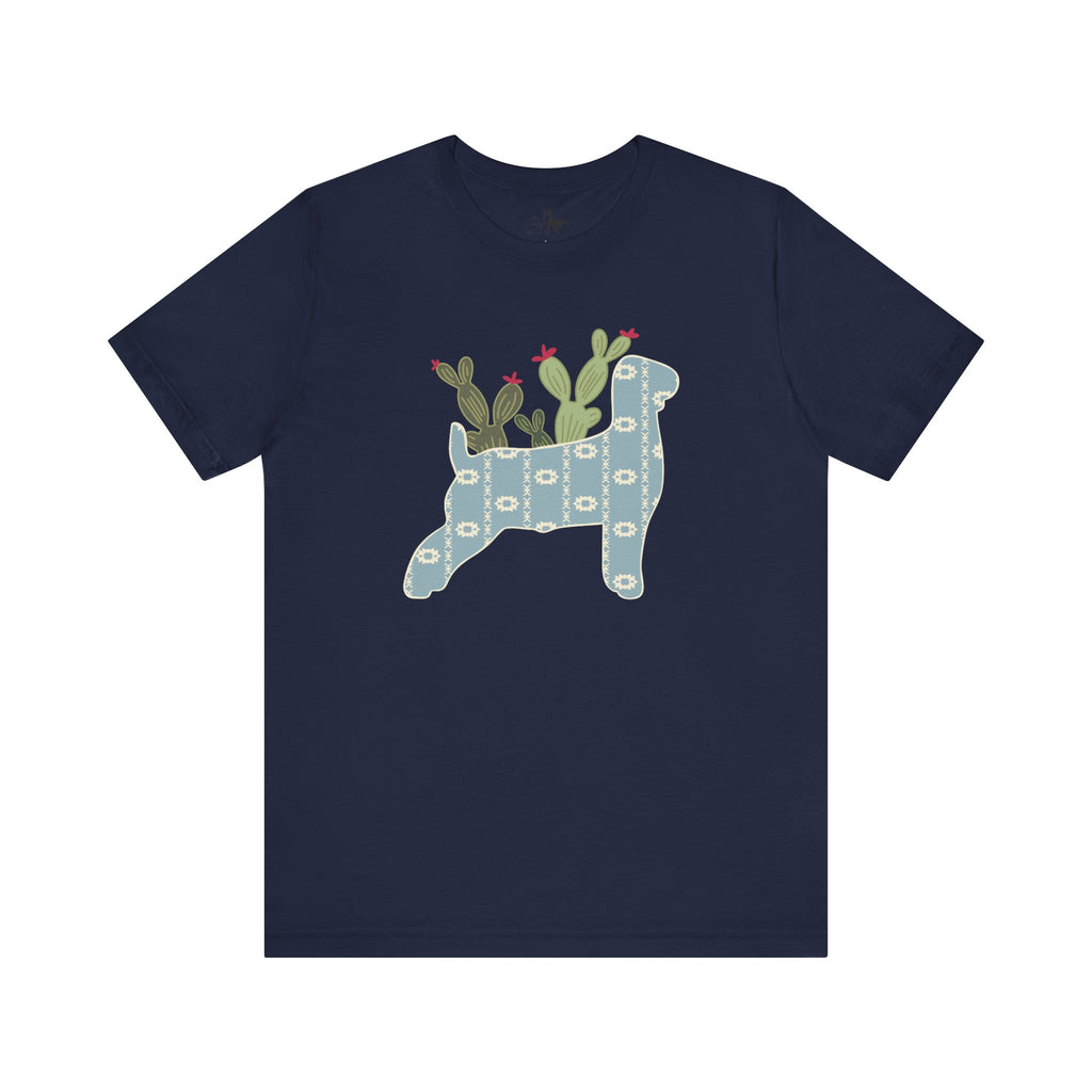 Aztec Show Goat Short Sleeve Graphic Tee T-Shirt Printify Navy XS