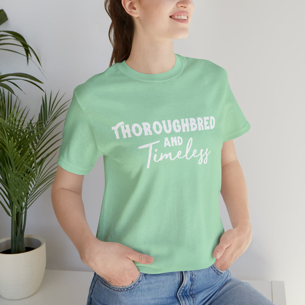 Thoroughbred & Timeless Short Sleeve Tee Horse Color Shirt Printify Mint XS 
