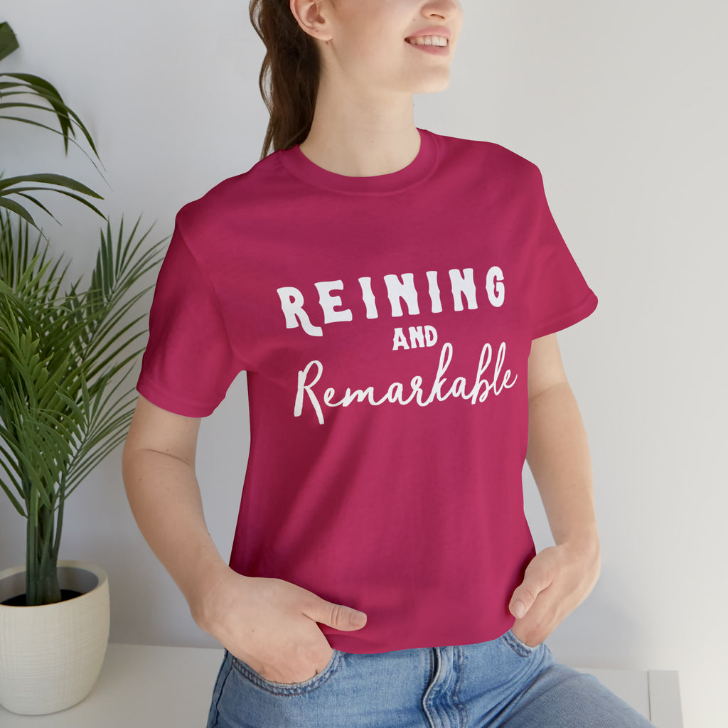 Reining & Remarkable Short Sleeve Tee Horse Riding Discipline Tee Printify Berry XS