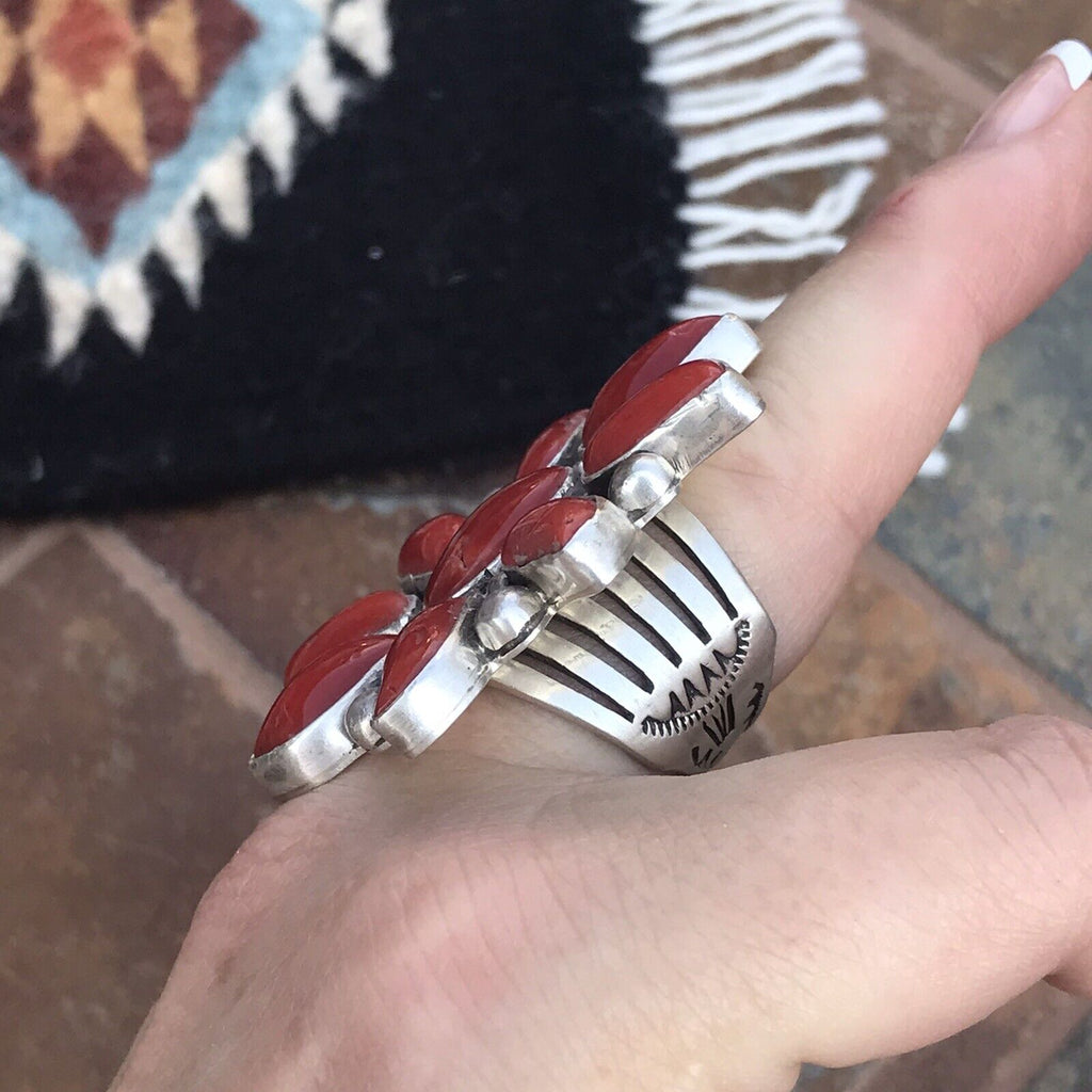 Southwestern Desert Sun Cluster Ring NT jewelry Nizhoni Traders LLC   