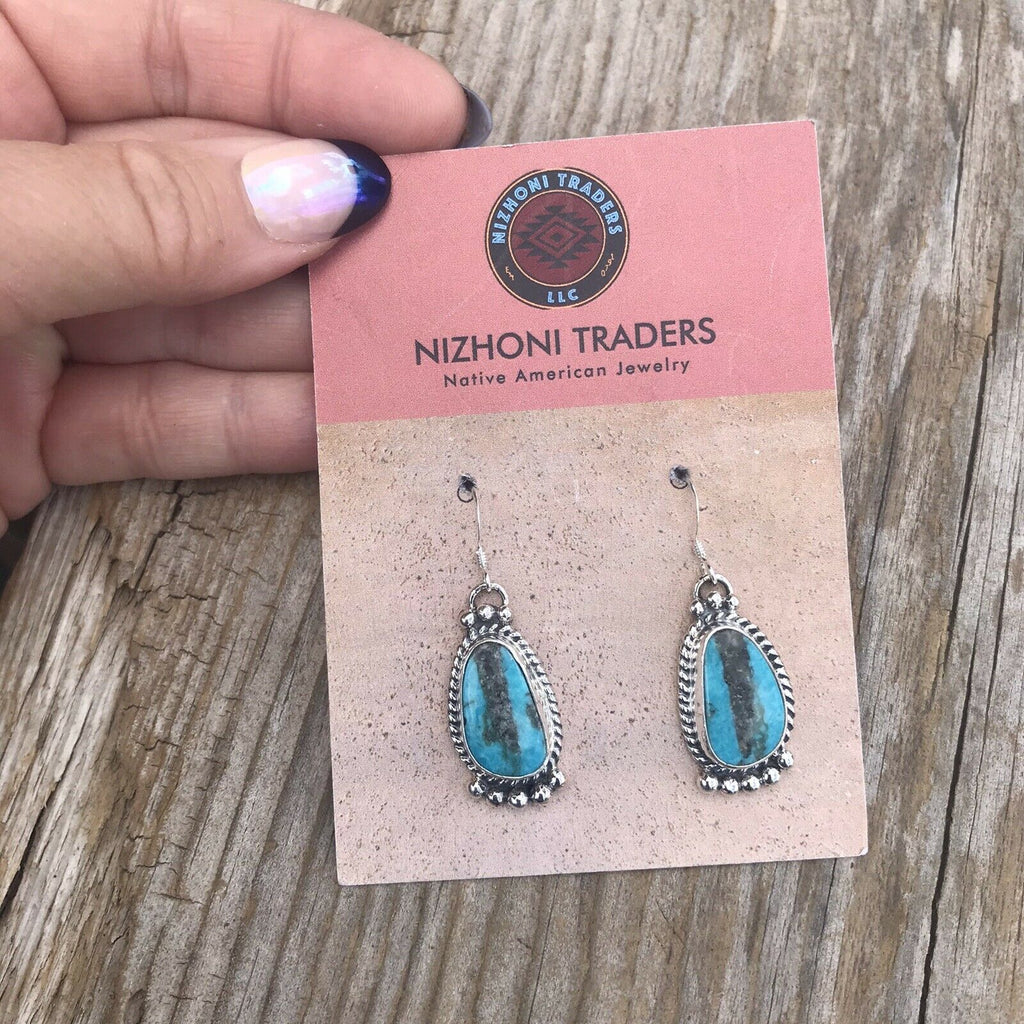 Barefoot Desert Babe Turquoise Dangle Earring NT jewelry Nizhoni Traders LLC   