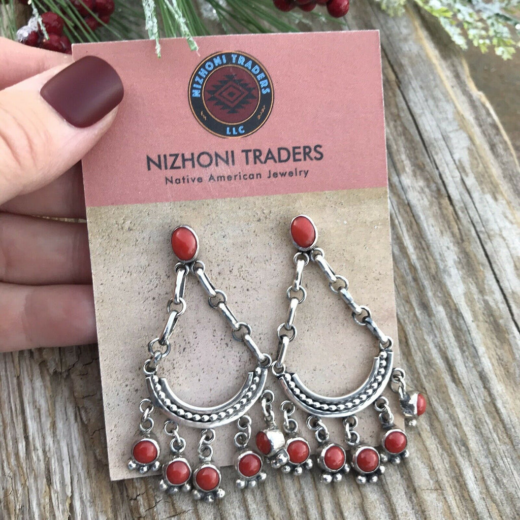 Southwestern Chandelier Dangle Earring NT jewelry Nizhoni Traders LLC   