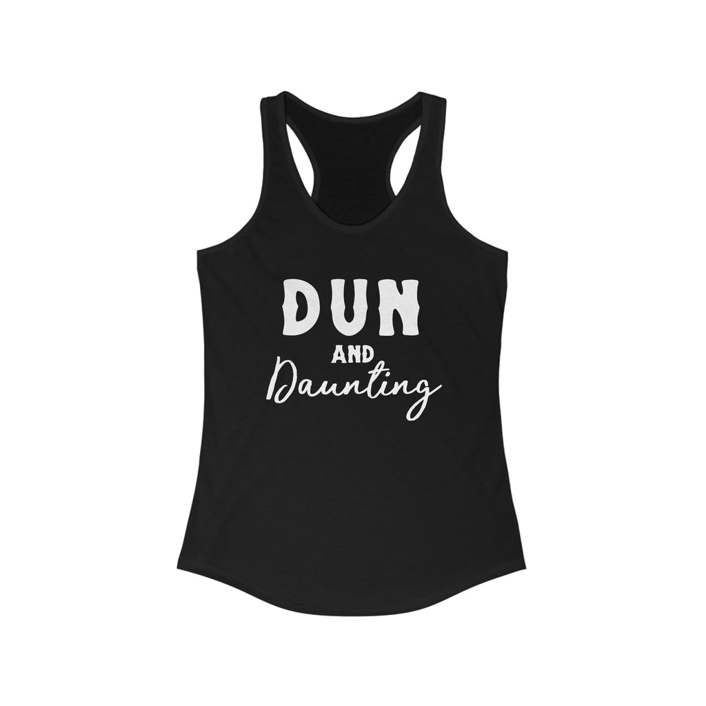 Dun & Daunting Racerback Tank Horse Color Shirts Printify XS Solid Black