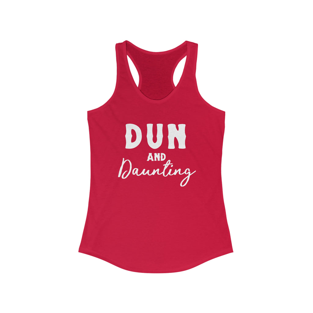 Dun & Daunting Racerback Tank Horse Color Shirts Printify XS Solid Red