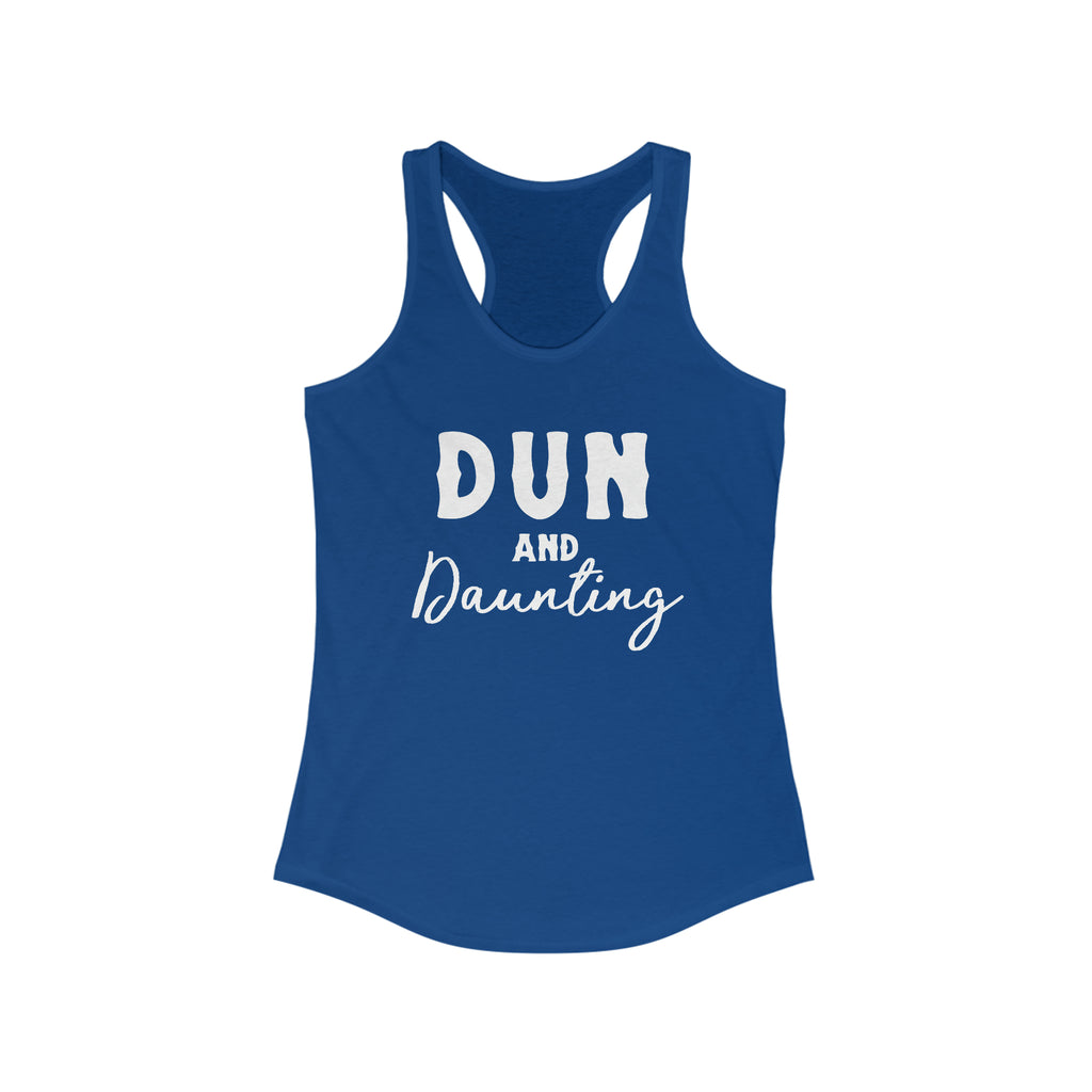 Dun & Daunting Racerback Tank Horse Color Shirts Printify XS Solid Royal 