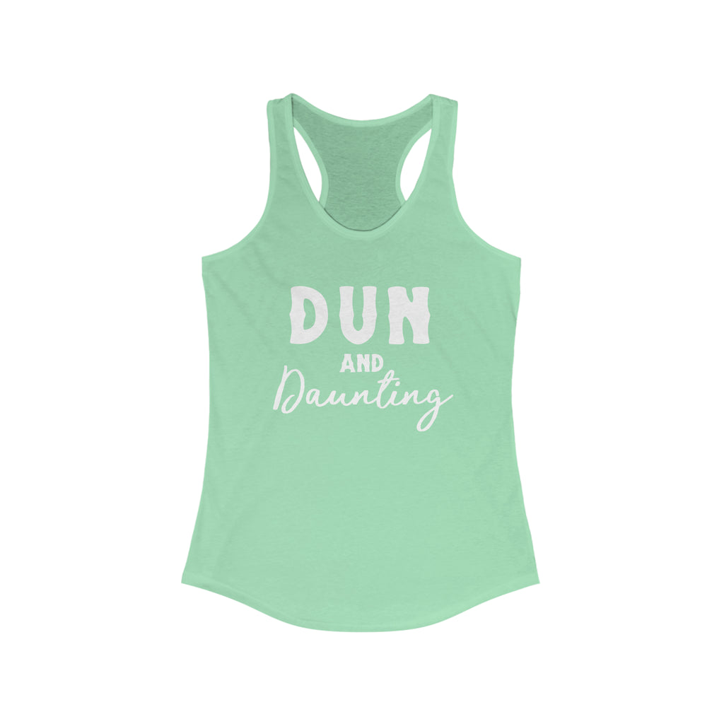 Dun & Daunting Racerback Tank Horse Color Shirts Printify XS Solid Mint 