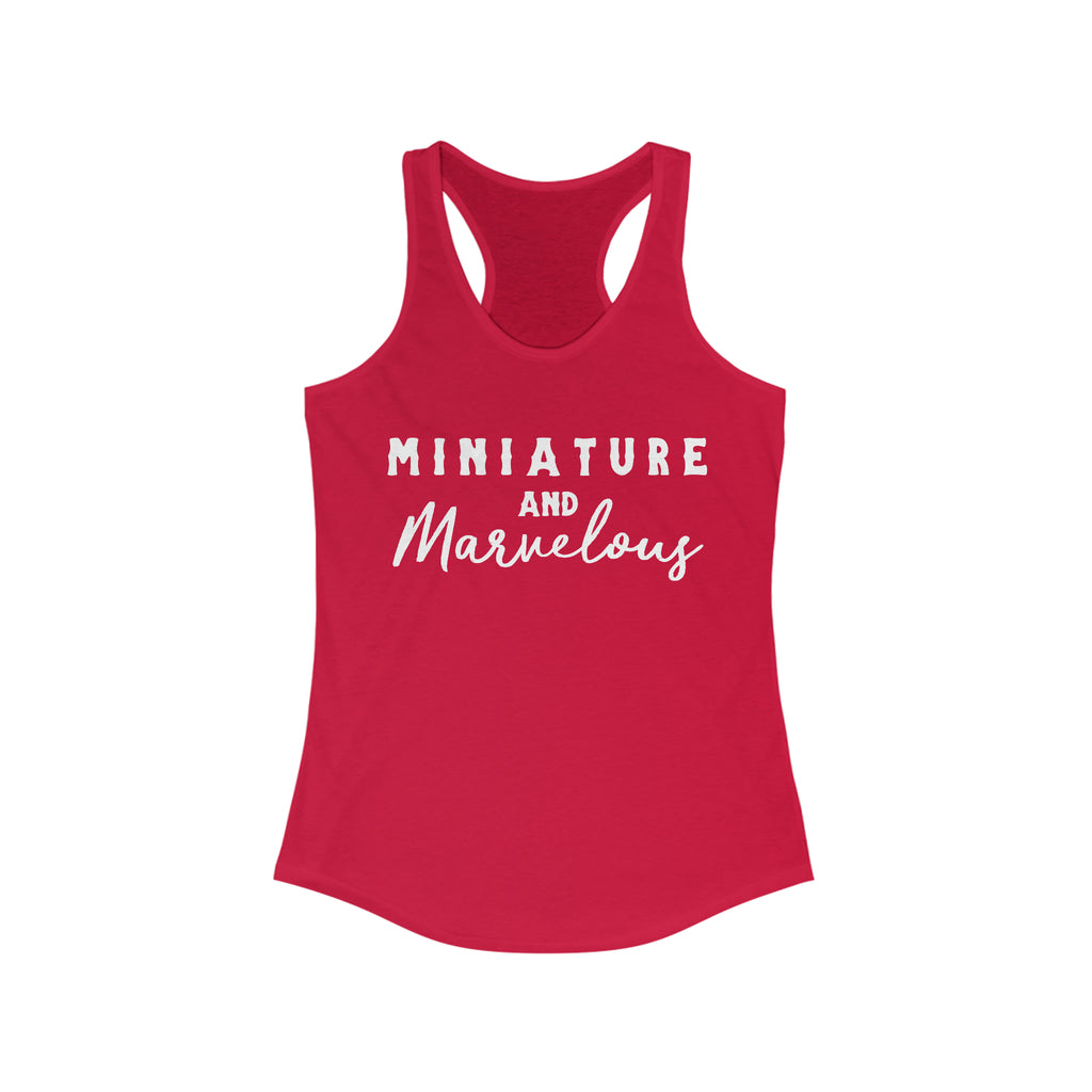 Miniature & Marvelous Racerback Tank Horse Color Shirts Printify S Solid Red 