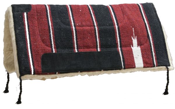 Economy Style Built Up Navajo Saddle Pad western saddle pad Shiloh Red  