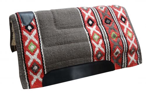 Woven Wool Top Fleece Bottom Saddle Pad western saddle pad Shiloh Coral  