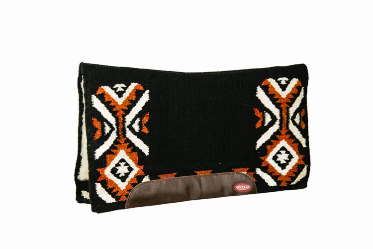 Contoured Navajo Design Cutter Saddle Pad western saddle pad Shiloh Orange  