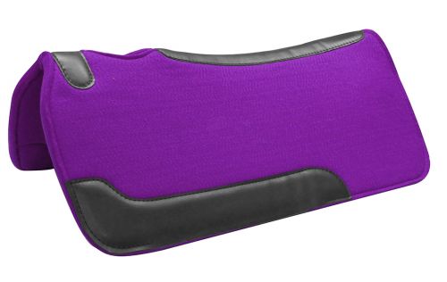 Smooth Top Grain Felt Saddle Pad western saddle pad Shiloh Purple  