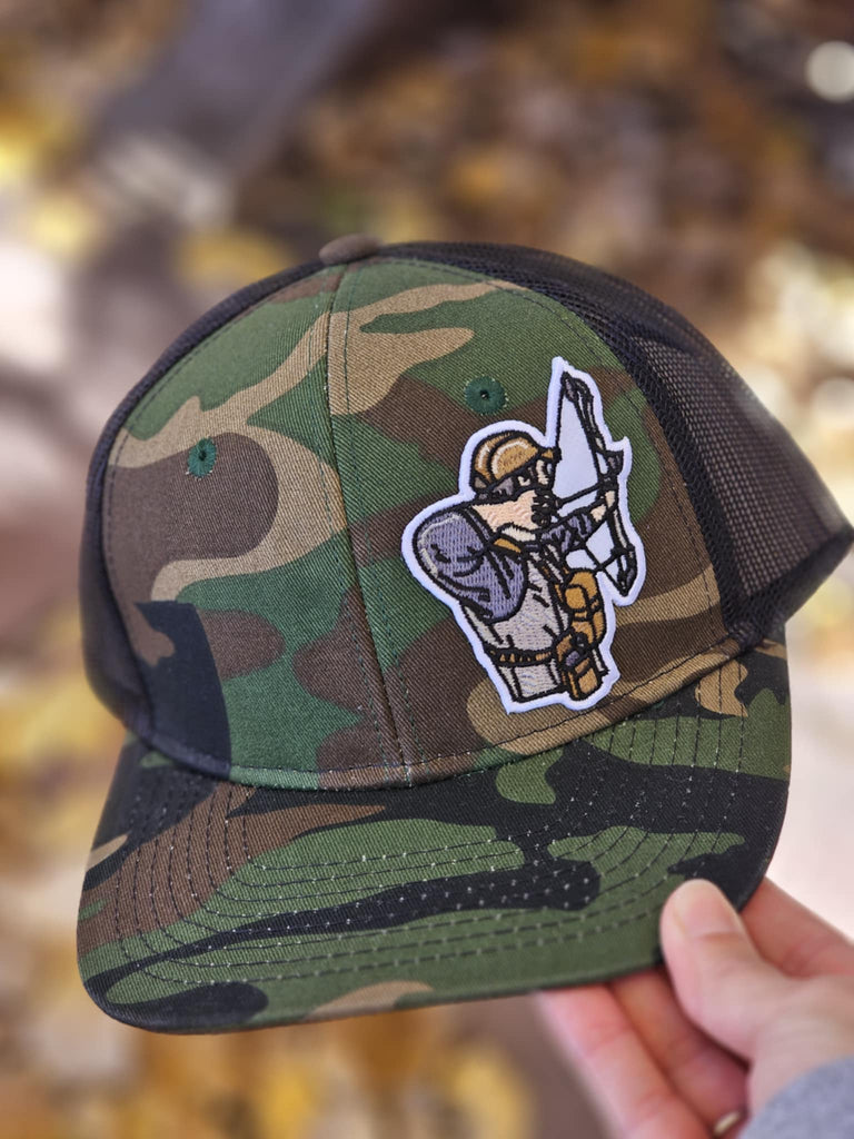 Camo Bow Hunter Patch Snapback Trucker Hat trucker cap The Cinchy Cowgirl