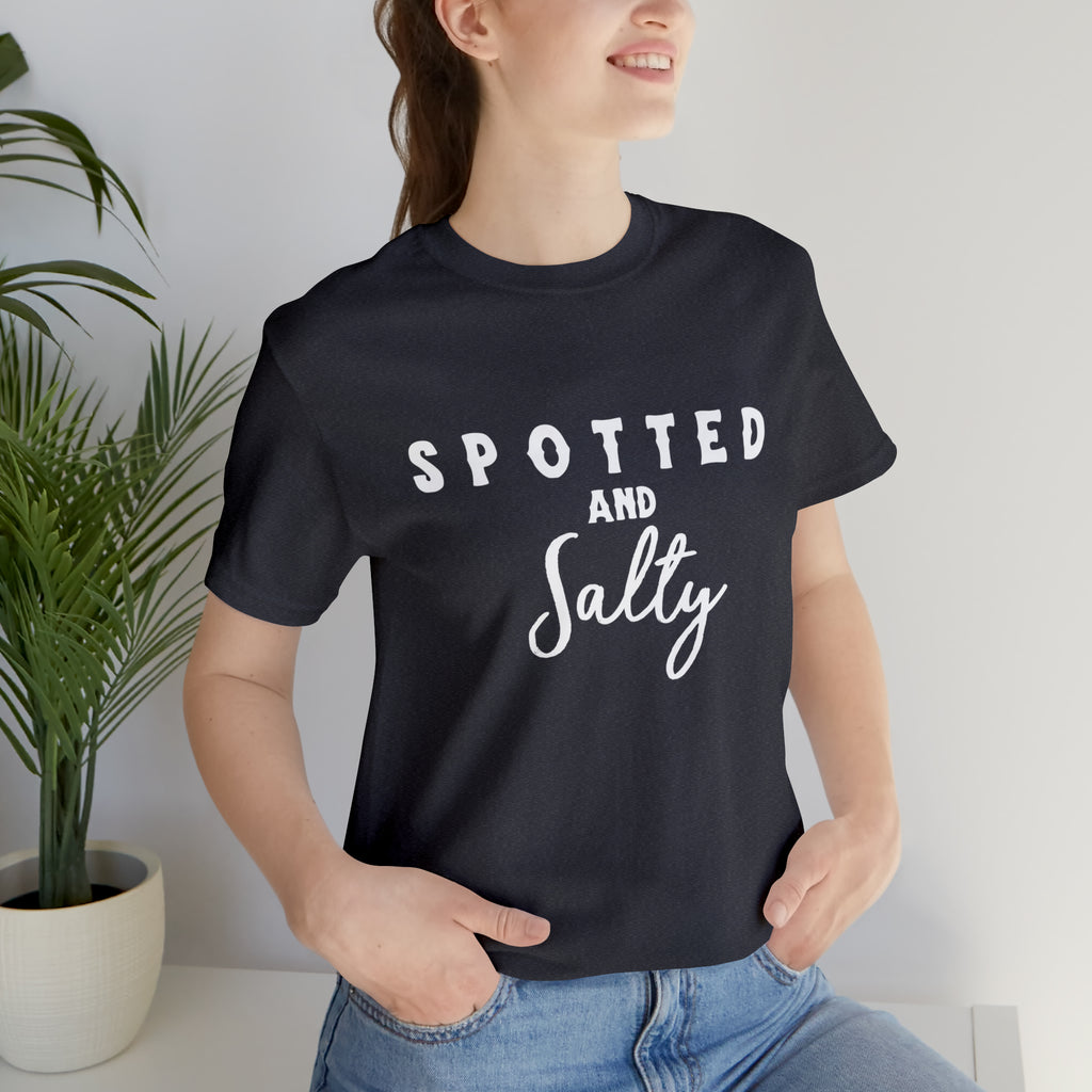 Spotted & Salty Short Sleeve Tee Horse Color Shirt Printify Heather Navy XS 
