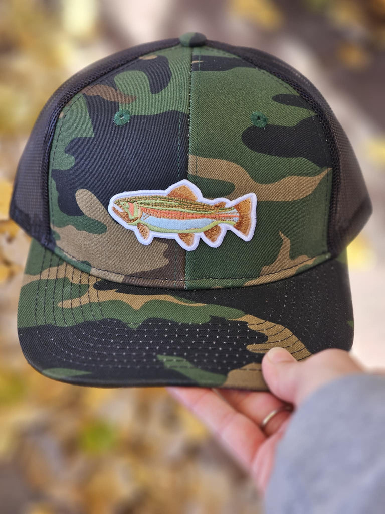 Camo Fish Patch Snapback Trucker Hat trucker cap The Cinchy Cowgirl