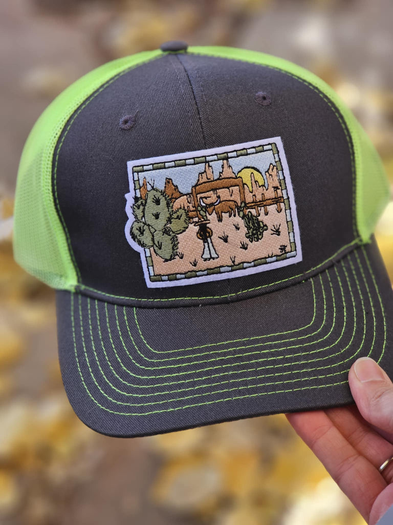 Desert Scene Patch Trucker Hat patch trucker hat The Cinchy Cowgirl