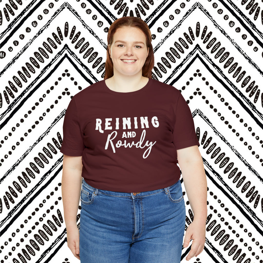 Reining & Rowdy Short Sleeve Tee Horse Riding Discipline Tee Printify   