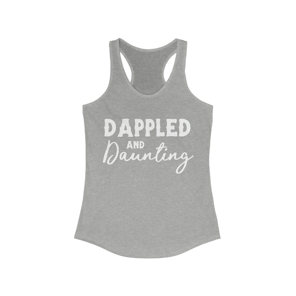 Dappled & Daunting Racerback Tank Horse Color Shirts Printify XS Heather Grey 